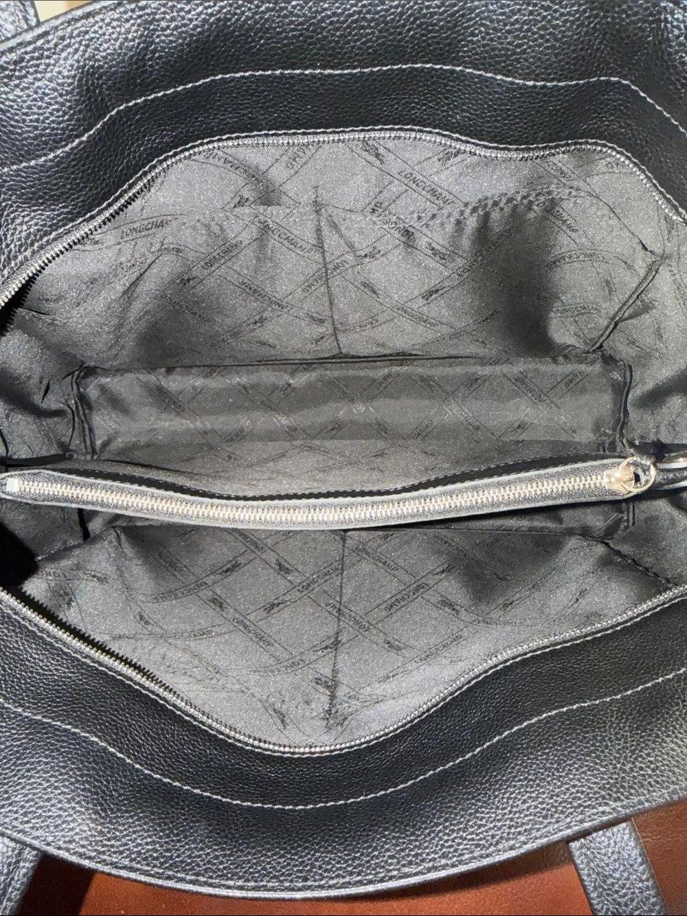 ‼️Longchamp Le Foulonne Black Leather Shoulder Bag
